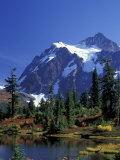 Mount Shuksan and Picture Lake  Heather Meadows  Washington  USA