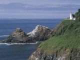 Heceta Head Lighthouse and Seastacks  Cape Sebestian  Oregon  USA