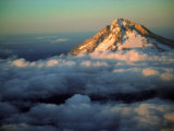 Aerial of Mt Hood  Oregon Cascades  USA