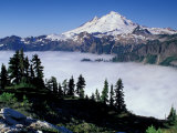 View of Mount Baker from Artist's Point  Snoqualmie National Forest  Washington  USA