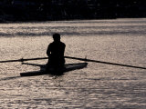 Rower in Portage Bay  Seattle  Washington  USA