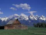Jackson Hole Homestead and Grand Teton Range  Grand Teton National Park  Wyoming  USA
