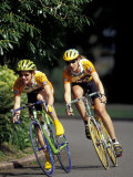 Bicycle Racers at Volunteer Park  Seattle  Washington  USA