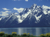 Mt Moran from Jackson Lake  Grand Teton National Park  Wyoming  USA