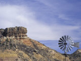 Windmill and Cliffs of Palo Duro Canyon State Park  Texas  USA