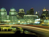 Cincinnati Skyline at Dusk  Ohio  USA