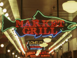 Neon Signs in Pike Place Market  Seattle  Washington  USA