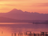 Mt Baker and Puget Sound at Dawn  Anacortes  Washington  USA