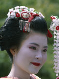 Portrait  Apprentice Geisha (Maiko)  Woman Dressed in Traditional Costume  Japan