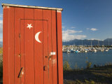 Outhouse and Boat Harbor  Homer  Kenai Peninsula  Alaska  USA