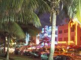Colorful Street Life  South Beach  Miami  Florida  USA