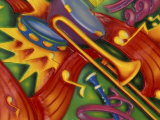 Colorful Poster Along the Riverwalk  New Orleans  Louisiana  USA