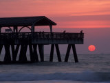 Sunrise at the Pier  Tybee Island  Georgia  USA