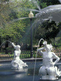 Fountain at Forsyth Park  Savannah  Georgia  USA