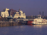 Paddlewheeler Natchez Docked at Riverwalk  New Orleans  Louisiana  USA