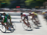 Bike Race  Downtown San Francisco  California  USA