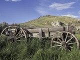 Old Wood Wagon near Mining Ghost Town at Bannack State Park  Montana  USA