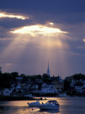 The North Church Rises Above Portsmouth  Piscataqua River  New Hampshire  USA