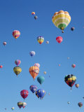 Colorful Hot Air Balloons in Sky  Albuquerque  New Mexico  USA