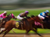 Thoroughbred Horses Racing at Keeneland Race Track  Lexington  Kentucky  USA