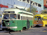 Electric Trolleys  Fisherman's Wharf  San Francisco  California  USA