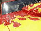Close-up Image of a Flame Design on a Car Hood