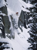 High Angle View of a Man Jumping