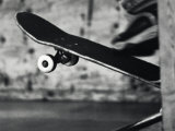 Close-up Monochromatic Image of a Skateboard