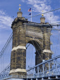 Roebling Suspension Bridge  Cincinnati  Ohio  USA