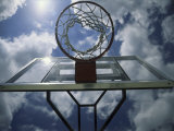 Low Angle View of a Basketball Net