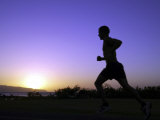 Silhouette of a Man Running