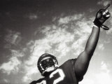 Low Angle View of An American Football Player
