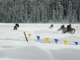 Motorcycle Racing in the Snow