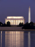 Lincoln Memorial  Washington Monument  Washington  DC  USA