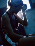 Side Profile of a Young Woman Sitting