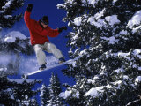 Airborne Snowboarder