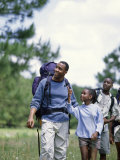 Family Hiking in The Wilderness