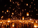 Hundreds of Lanterns are Released During a Memorial Service