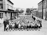 German School Teachers and Children Wear Gas Masks as They are Drilled