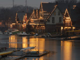 A Portion of Philadelphia's Boathouse Row is Shown at Dusk Thursday