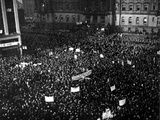 Packed Tightly in Cadillac Square are Thousands of People Who Gathered for a Mass Demonstration
