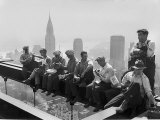 Construction Workers Take a Lunch Break on a Steel Beam Atop the RCA Building at Rockefeller Center