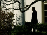 President Bush Walks out of the Oval Office to Make a Statement the South Lawn of the White House