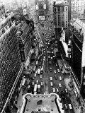 Heavy Traffic Moves Along Broadway and Seventh Avenue