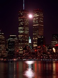 A Full Moon Rises Between New York's Twin Towers for the Second Time This Month