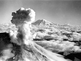 Black Smoke and Ash Drift Skyward as Mount St Helens Erupts