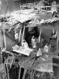Nurses are Seen Clearing Debris from One of the Wards in St Peter's Hospital  Stepney  East London