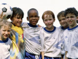 Portrait of a Soccer Team Standing Together