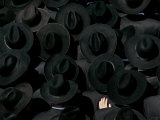 Ultra Orthodox Jewish Men Look on as They Watch the Burial of Prominent Jewish Rabbi Shlomo Wolbe