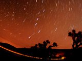 Four Leonid Meteors are Seen Streaking Through the Sky Over Joshua Tree National Park  Calif